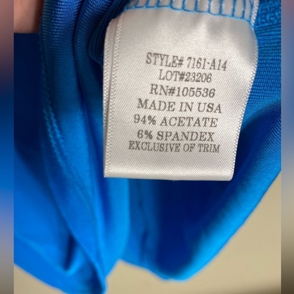 Slinky Brand Blue Cold Shoulder Dress M - Picture 4 of 4